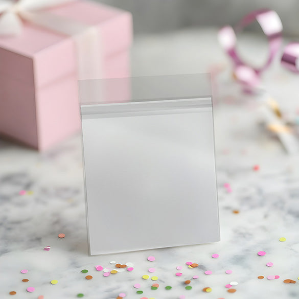 Plastpåsar 26,5x33,7cm Transparent med Tejpremsa (100 st) [B10X13PC]