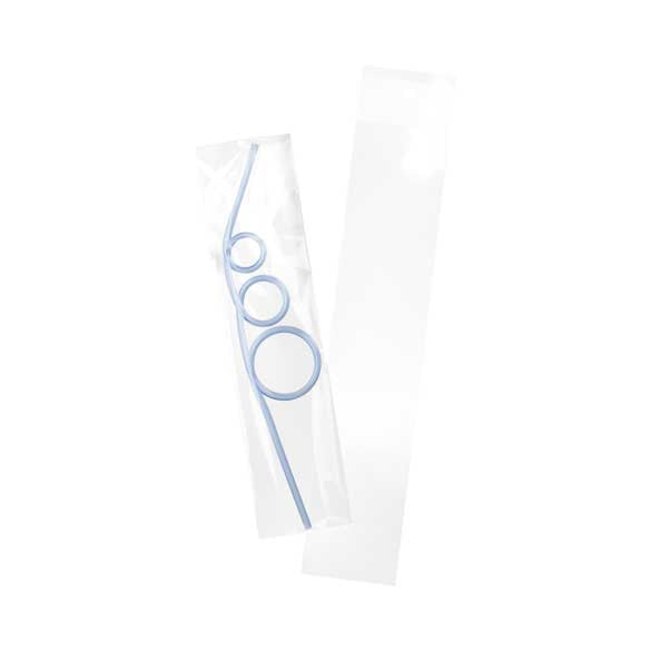 Plastpåsar 6,4x31,1cm Transparent med Tejpremsa (100 st) [B2X12]