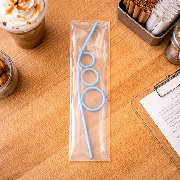 Plastpåsar 6,4x31,1cm Transparent med Tejpremsa (100 st) [B2X12]