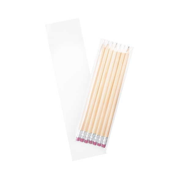Plastpåsar 6,5x21,5cm Transparent med Tejpremsa (100 st) [B2X8]