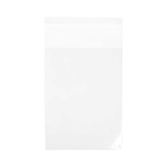 Plastpåsar 8x11cm Transparent med Tejpremsa (100 st) [B34C]