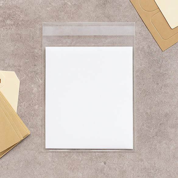 Plastpåsar 9,2x14,6cm Transparent med Tejpremsa (100 st) [B35M]