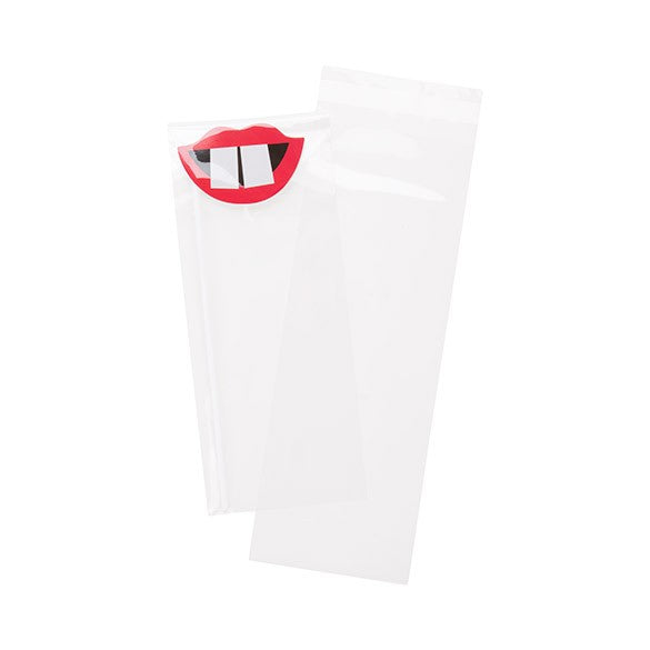 Plastpåsar 11,3x31,1cm Transparent med Tejpremsa (100 st) [B412]