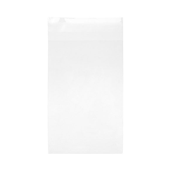 Plastpåsar 11x17cm Transparent med Tejpremsa (100 st) [B46T]