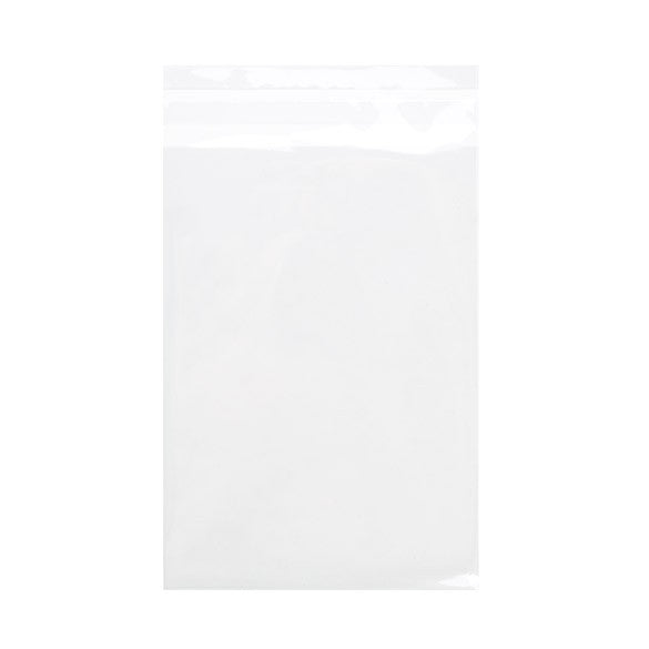 Plastpåsar 12,5x18cm Transparent med Tejpremsa (100 st) [B47]