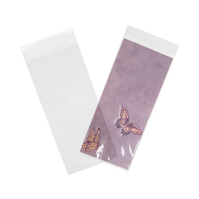 Plastpåsar 11x24,4 cm Transparent med Tejpremsa (100 St) [B49M]