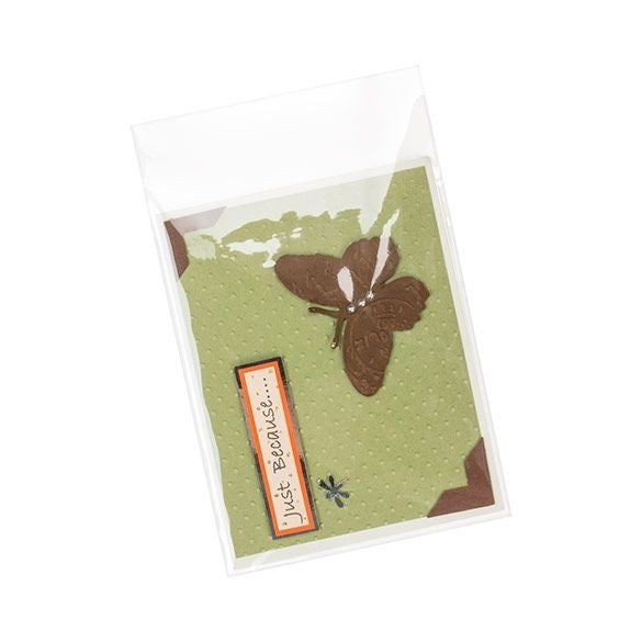 Plastpåsar 11,5x14,5cm Transparent med Tejpremsa (100 st) [B54PC]