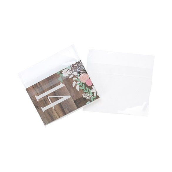 Plastpåsar 17,3x12,7cm Transparent med Tejpremsa (100 st) [B56PC]