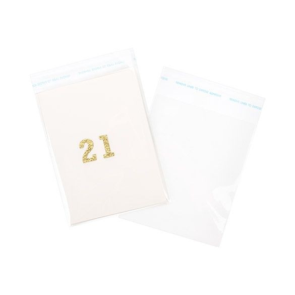 Plastpåsar 12,5x15,5cm Transparent med Tejpremsa (100 st) [B5B1]