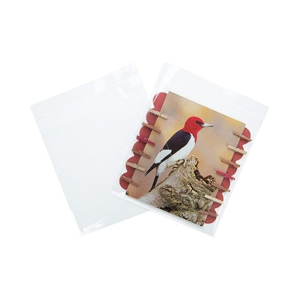 Plastpåsar 14,5x14,1cm Transparent med Tejpremsa (100 st) [B5X5M]