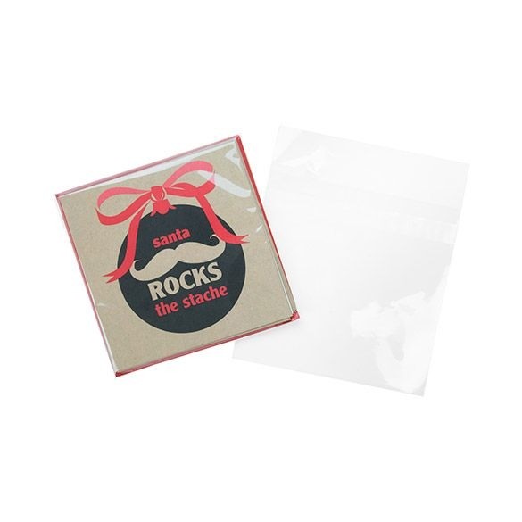 Plastpåsar 13,8x13,5cm Transparent med Tejpremsa (100 st) [B5X5PC]