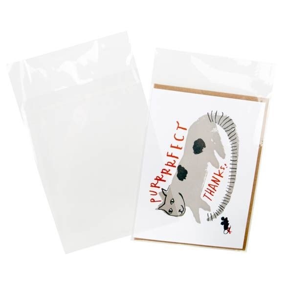 Plastpåsar 12,6x16,7cm Transparent med Tejpremsa (100 st) [B65PC]