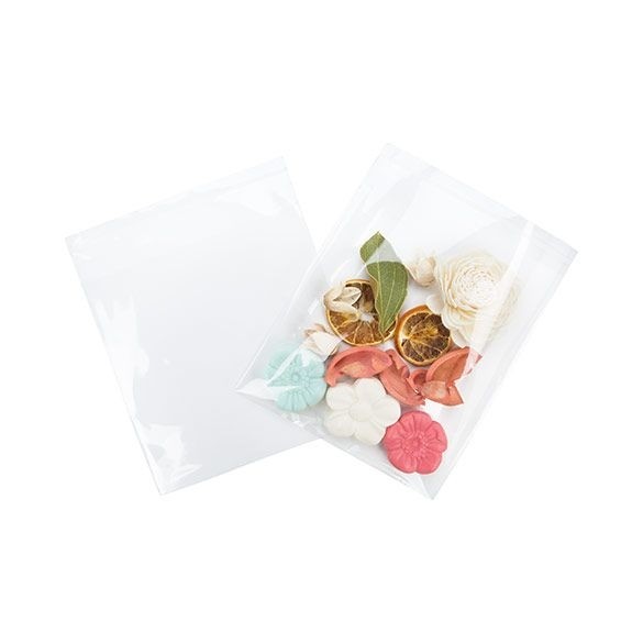 Plastpåsar 17,5x17,1cm Transparent med Tejpremsa (100 st) [B66XL]