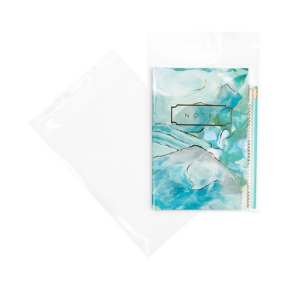 Plastpåsar 17,5x24,1cm Transparent med Tejpremsa (100 st) [B69XL]