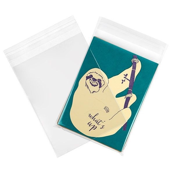 Plastpåsar 13,8x17,9cm Transparent med Tejpremsa (100 st) [B6B3]