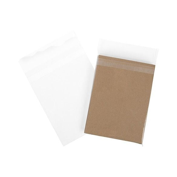 Plastpåsar 13,8x17,9cm Transparent med Tejpremsa (100 st) [B6B3PC]
