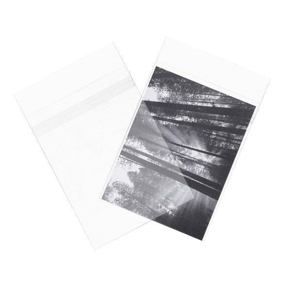 Plastpåsar 13,8x19,1cm Transparent med Tejpremsa (100 st) [B57PC]