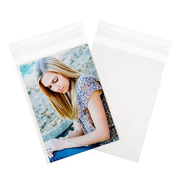 Plastpåsar 13,5x18cm Transparent med Tejpremsa (100 st) [B75S]