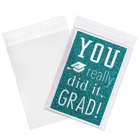 Plastpåsar 13,8x18,4cm Transparent med Tejpremsa (100 st) [B75W]