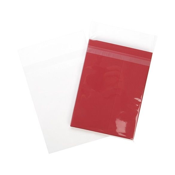 Plastpåsar 14,5x19cm Transparent med Tejpremsa (100 st) [B7B1PC]
