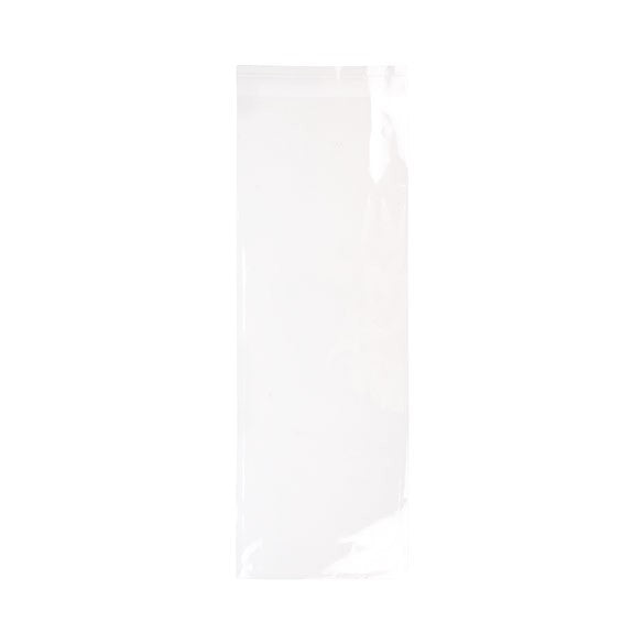 Plastpåsar 21,4x61,6cm Transparent med Tejpremsa (100 st) [B824]