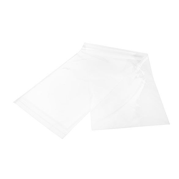 Plastpåsar 21,4x69,2cm Transparent med Tejpremsa (100 st) [B827]