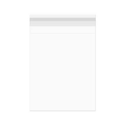Plastpåsar 8x11cm Transparent med Tejpremsa (100 st) [B34C]