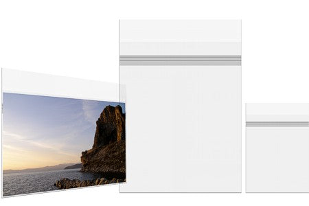 Plastpåsar 22x30cm Transparent med Tejpremsa (100 st) [BA4PC]