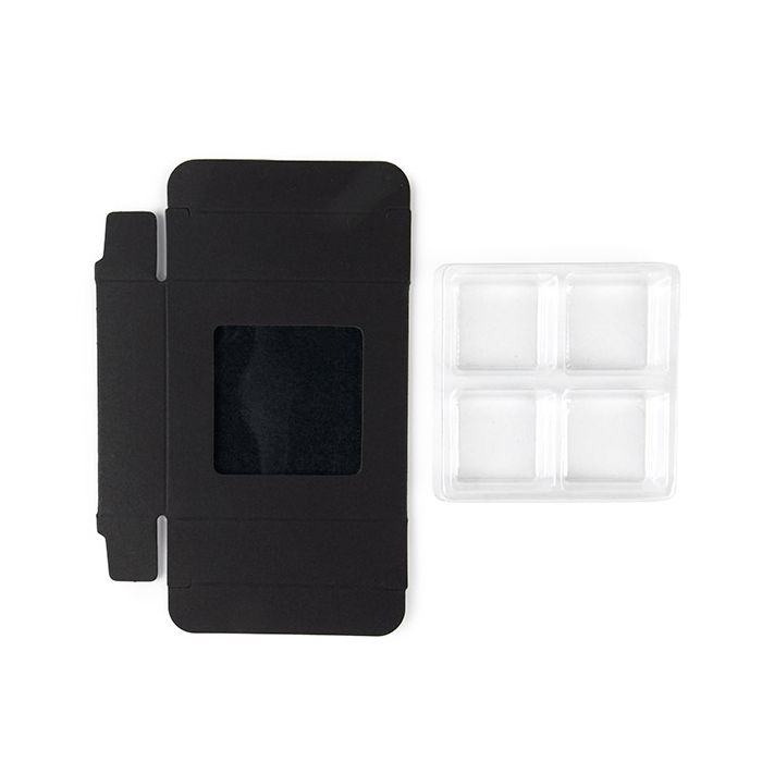 Black Kraft Artisan Candy Box Set, Square Insert 7x2.1x6.8 cm (25 pieces) [CNDY276B]