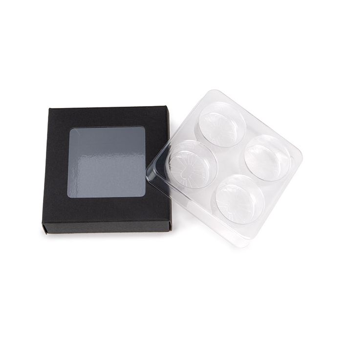 Svart Kraft Artisan Candy Box Set, rund insats 7x2.1x6.8 cm (25 st) [CNDYR276B]