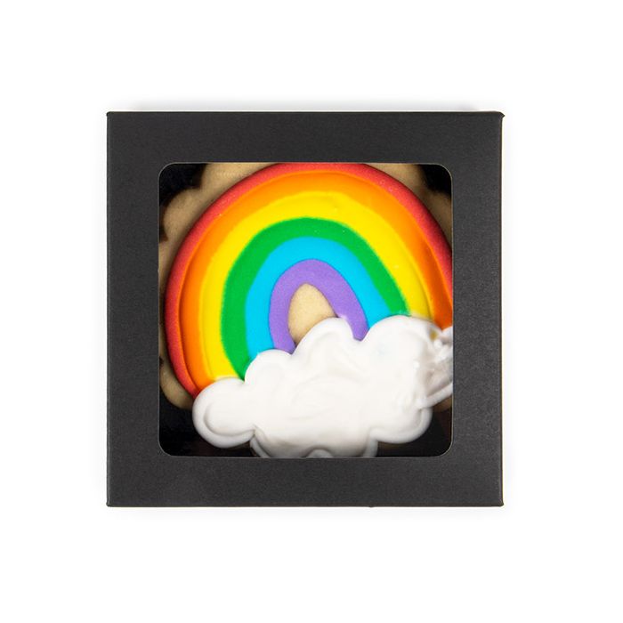 Svart presentförpackning es Window Box med fönstret 10,5x2,2x10,5 cm (25 st) [WKRGB245]