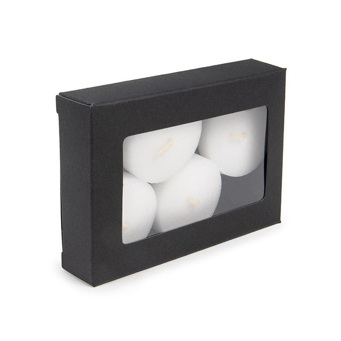 Svart presentförpackning es Window Box med fästa fönster 7x2,1x10,3 cm (25 st) [WKRGB317]