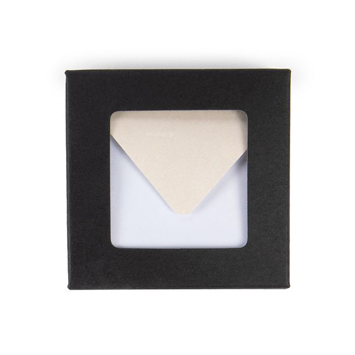 Svart presentförpackning es Window Box med fästa fönster 7x2,1x6,8 cm (25 st) [WKRGB319]