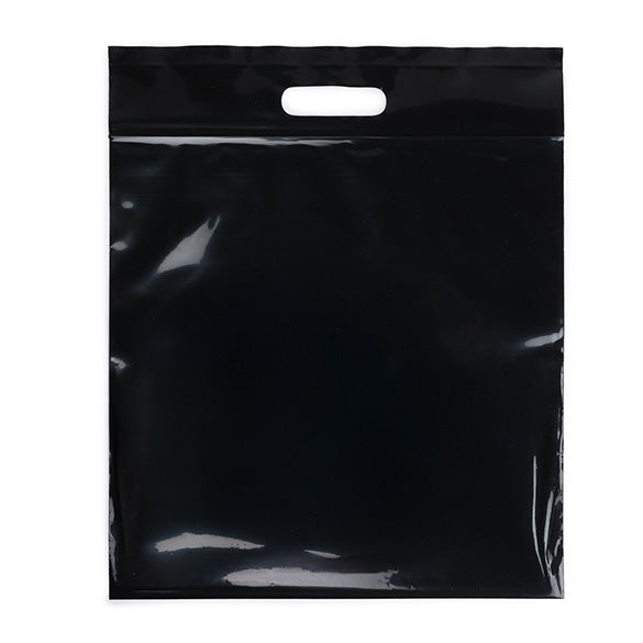 Plastkassar Svart 22,9x8,2x18,4cm 75 mikron med Zip Stängning (100 st) [ZH13BK5]