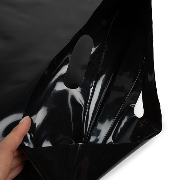 Plastkassar Svart 22,9x8,2x18,4cm 75 mikron med Zip Stängning (100 st) [ZH13BK5]