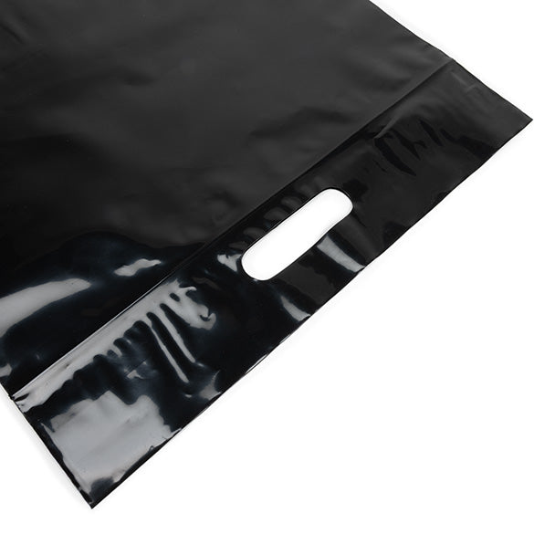 Plastkassar Svart 22,9x8,2x18,4cm 75 mikron med Zip Stängning (100 st) [ZH13BK5]
