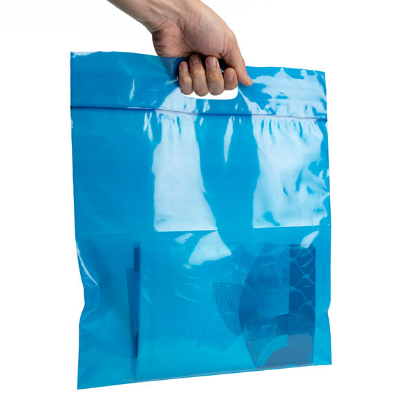 Plastkassar Blå 22,9x8,2x18,4cm 75 mikron (100 st) [ZH13BL5]