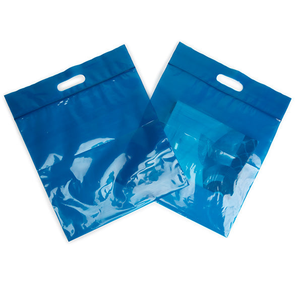 Plastkassar Blå 22,9x8,2x18,4cm 75 mikron (100 st) [ZH13BL5]