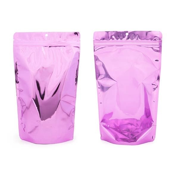 Stå upp påsar Transparent/Roze 17,1x8,9x28,6cm | 340 gram (100 st) [ZBGB4PK]