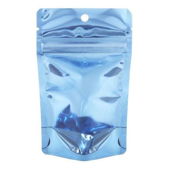Stå upp påsar Transparent/Blå 7,9x5,1x13cm | 28 gram (100 st) [ZBGB1BL]