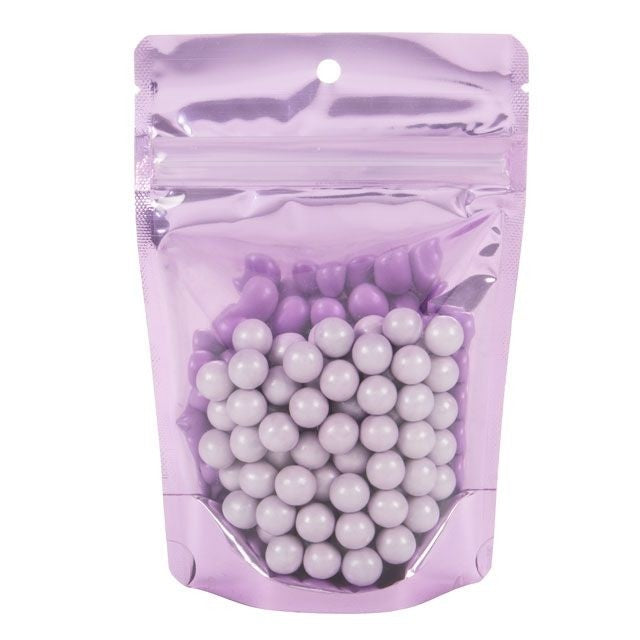 Stå upp påsar Transparent/Lavendel 10,2x6x15,2cm | 57 gram (100 st) [ZBGB2LV]