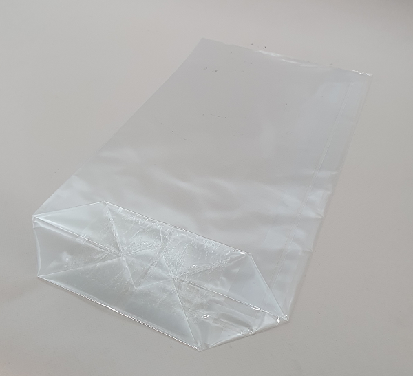 Cross Bottom Bags Clear 160x64x270mm
