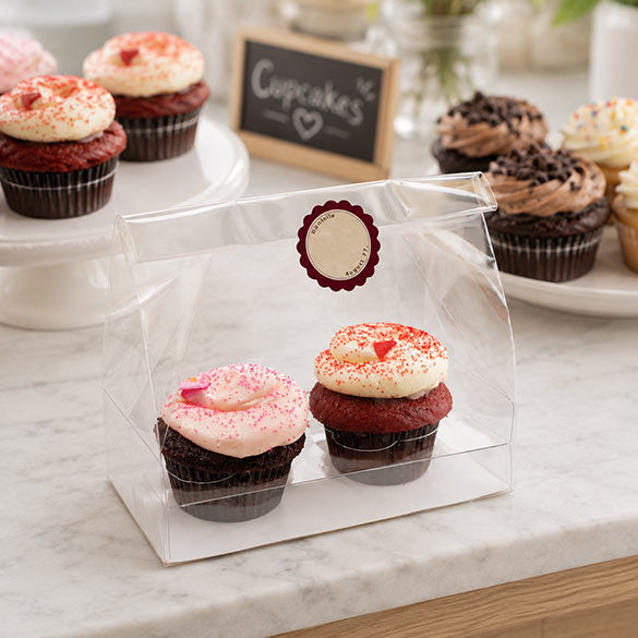 Cupcakepåsar för dubblering med pappersbotten 17,8x10,2x22,9cm (100 st) [CBG5]