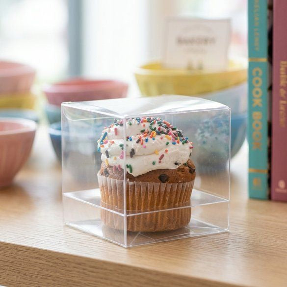 Cupcakeboxar för Jumbo Singles 10,2x10,2x10,2 cm (100 st) [CBS208]