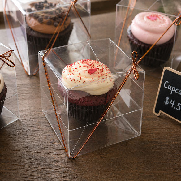 Cupcakeboxar för singlar 10,2x10,2x10,2cm (100 st) [CBS56]