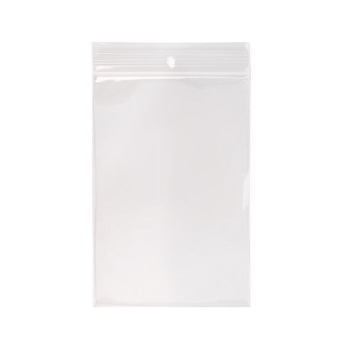 Blixtlåspåsar med runt hål 10,2x15,2 cm PE 100 micron (100 St) [CEZ4R46]