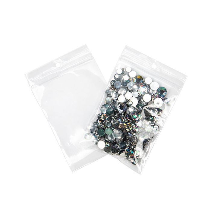 Blixtlåspåsar med runt hål 7,6x10,2 cm (100 st) [CEZR34]