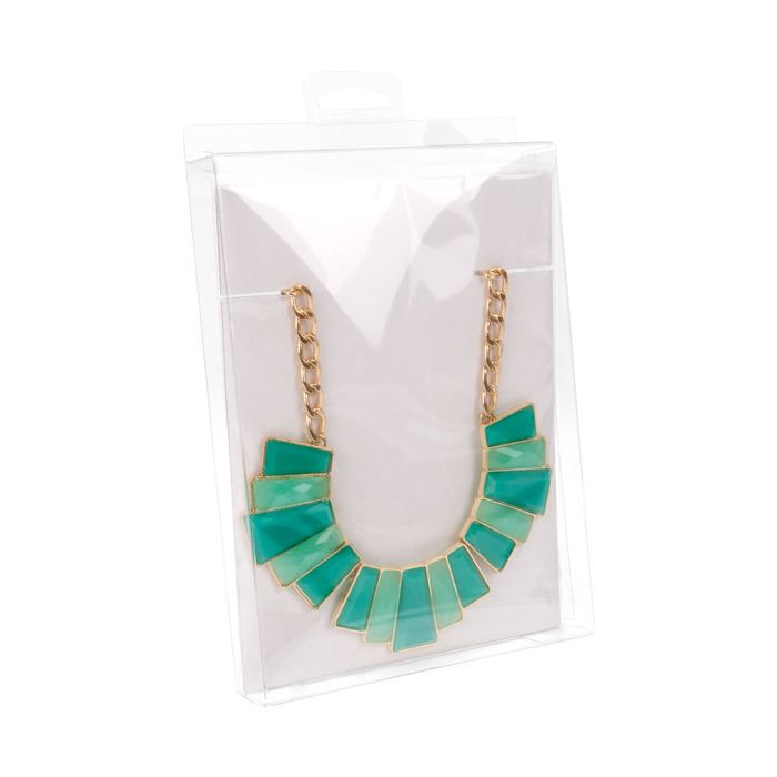 Plastlådor 13,7x2,5x18,7cm Kristallklart med galge i mitten (25 st) [CHFB15]