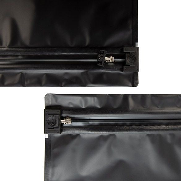 Plastpåsar Matt Svart 20,3x6,2x15,2cm Förslutbar barnsäker stängning (10 st) [CRZ68B]