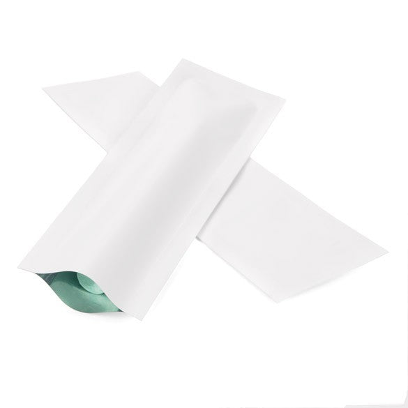 Plastpåsar Matt Vit 3,8x12,7cm Förslutbar permanent stängning (100 st) [CRB5W]
